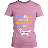Outside of a dog a book is man's best friend Fitted T-shirt - Gifts For Reading Addicts