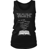 They say you are what you read Womens Tank - Gifts For Reading Addicts
