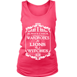 I always check Wardrobes for lions and witches, Womens Tank Top - Gifts For Reading Addicts