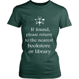 If found return to bookstore - Gifts For Reading Addicts
