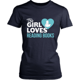 This girl loves reading books Fitted T-shirt - Gifts For Reading Addicts