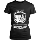 I dont have insomnia I'm suffering from Librocubicularism, Fitted T-shirt - Gifts For Reading Addicts