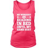 My Workout Is Reading In Bed Womens Tank Top - Gifts For Reading Addicts