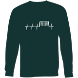 Book heart pulse Sweatshirt - Gifts For Reading Addicts