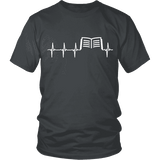 Book heart pulse Unisex T-shirt - Gifts For Reading Addicts
