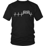 Book heart pulse Unisex T-shirt - Gifts For Reading Addicts