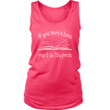 If You Were a Book You Would Be Fine Print Womens Tank Top - Gifts For Reading Addicts