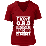 Stay Away I Have O.R.D V-neck - Gifts For Reading Addicts