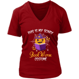 "Bookworm costume" V-neck Tshirt - Gifts For Reading Addicts