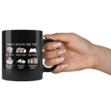 "Things I Do In My Spare Time"11oz Black Mug - Gifts For Reading Addicts