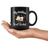 "My Christmas Is All Booked"11oz Black Christmas Mug - Gifts For Reading Addicts