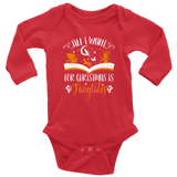 "All I Want For Christmas"Long Sleeve Baby Bodysuit - Gifts For Reading Addicts