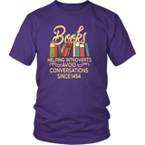 "Avoid Conversations since 1454" Unisex T-Shirt - Gifts For Reading Addicts