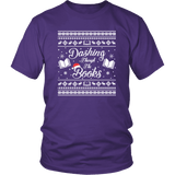 "Dashing Through The Books" Unisex T-Shirt - Gifts For Reading Addicts