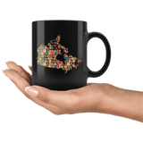 "Canada Bookish Map"11oz Black Mug - Gifts For Reading Addicts