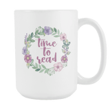"Time to Read"15oz white mug - Gifts For Reading Addicts