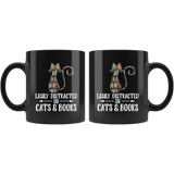 "Cats and books"11oz black mug - Gifts For Reading Addicts