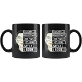 Ruth Bader "A Girl With A Book"11oz Black Mug - Gifts For Reading Addicts