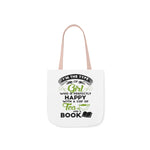 A Cup Of Tea And A Book Canvas Tote Bag - Vintage style - Gifts For Reading Addicts