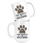 "Dogs and books"15oz white mug - Gifts For Reading Addicts