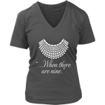 "When there are nine" V-neck Tshirt - Gifts For Reading Addicts