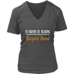 "I'd Rather Be reading MA" V-neck Tshirt - Gifts For Reading Addicts