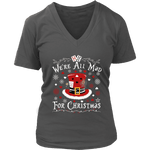 "We're All Mad For Christmas" V-neck Tshirt - Gifts For Reading Addicts