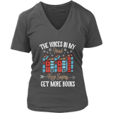 "Get More Books" V-neck Tshirt - Gifts For Reading Addicts