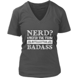 "Nerd?" V-neck Tshirt - Gifts For Reading Addicts