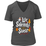 "We Solemnly Swear" V-neck Tshirt - Gifts For Reading Addicts