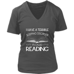 "Sleeping disorder" V-neck Tshirt - Gifts For Reading Addicts