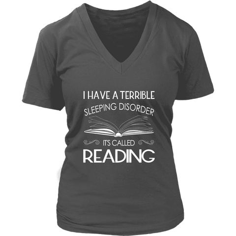 "Sleeping disorder" V-neck Tshirt - Gifts For Reading Addicts