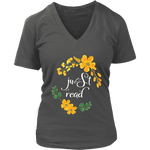 "just read" V-neck Tshirt - Gifts For Reading Addicts