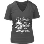 "Women who read" V-neck Tshirt - Gifts For Reading Addicts