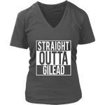 "Straight outta gilead" V-neck Tshirt - Gifts For Reading Addicts