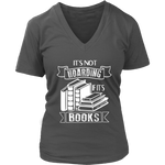 "It's Not Hoarding If It's Books" V-neck Tshirt - Gifts For Reading Addicts