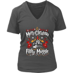 "Ya Filthy Muggle" V-neck Tshirt - Gifts For Reading Addicts