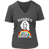 Rupaul"Reading Is Fundamental" V-neck Tshirt - Gifts For Reading Addicts