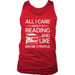 "All I Care About Is Reading" Men's Tank Top - Gifts For Reading Addicts