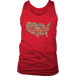 "USA Bookish Map" Men's Tank Top - Gifts For Reading Addicts