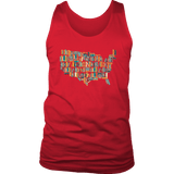 "USA Bookish Map" Men's Tank Top - Gifts For Reading Addicts