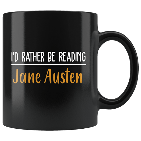 "I'd Rather Be reading JA"11oz Black Mug - Gifts For Reading Addicts
