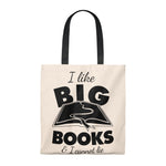 I Like Big Books & I Cannot Lie Canvas Tote Bag - Vintage style - Gifts For Reading Addicts