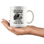 "A day without reading"11oz white mug - Gifts For Reading Addicts
