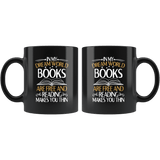 "In My Dream World"11oz Black Mug - Gifts For Reading Addicts