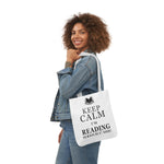 Keep Calm I'm Reading Canvas Tote Bag - Vintage style - Gifts For Reading Addicts