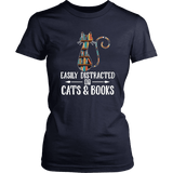 "Cats and books" Women's Fitted T-shirt - Gifts For Reading Addicts