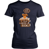 "Drink Good Coffee" Women's Fitted T-shirt - Gifts For Reading Addicts