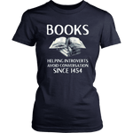 "Books" Women's Fitted T-shirt - Gifts For Reading Addicts