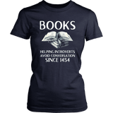 "Books" Women's Fitted T-shirt - Gifts For Reading Addicts